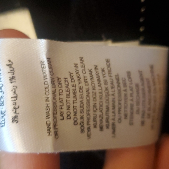 Opening Ceremony Black Silver Striped Long Sleeve Pull Over Wool Top L - Picture 10 of 10